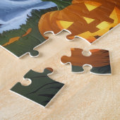 チャウドッグパンプキンハロウィンおもしろい ジグソーパズル (側面)