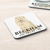 チャウパーソナライズされたドッグ コースター (左側)