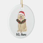 チャウパーソナライズされたドッグ セラミックオーナメント (右)