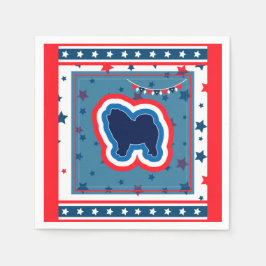 チャウ愛国赤白と7月4日 スタンダードカクテルナプキン