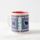 チャウ愛国赤白と7月4日 ツートーンマグカップ (正面左)