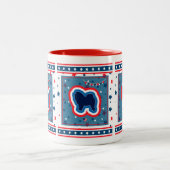 チャウ愛国赤白と7月4日 ツートーンマグカップ (中央)