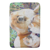 チャウ母と子犬バスマット/クレートマット バスマット (正面縦)