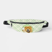 チャウ絵を描の赤ラフかわいいオリジナルドッグアート ファニーパック (正面)