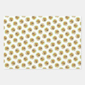 チャウ絵を描の赤ラフかわいいオリジナルドッグアート ラッピングペーパーシート (正面2)