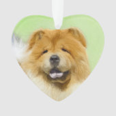 チャウ絵画チャウさん – かわいいオリジナルドッグアート オーナメント (正面)