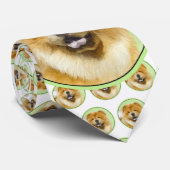 チャウ絵画チャウさん – かわいいオリジナルドッグアート ネクタイ (ロール)