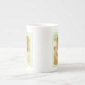 チャウ絵画チャウさん – かわいいオリジナルドッグアート ボーンチャイナマグカップ (正面)