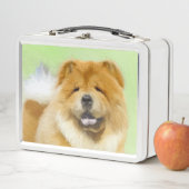 チャウ絵画チャウさん – かわいいオリジナルドッグアート メタルランチボックス (インサイチュ)