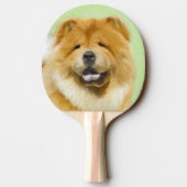 チャウ絵画チャウさん – かわいいオリジナルドッグアート 卓球ラケット (裏面)