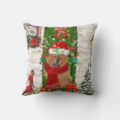 チャウ・ドッグ・クリスマス クッション (裏面)