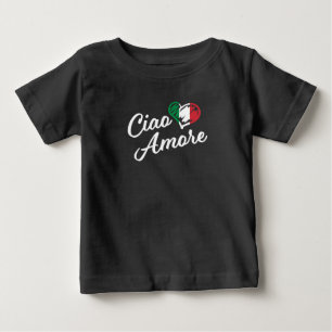 チャオアモア-イタリアハロースイートアートインイタリアン ベビーTシャツ