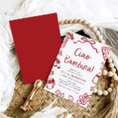 チャオイタリアンバンビナガールお洒落ベビーシャワー 招待状