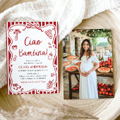 チャオイタリアンバンビナガールお洒落ベビーシャワー 招待状