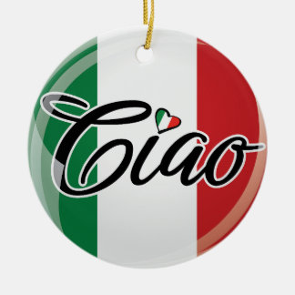 チャオイタリアンフイタリアンラグハートデザイン セラミックオーナメント