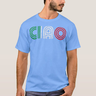 チャオイタリアン国旗イタリアレトロ Tシャツ