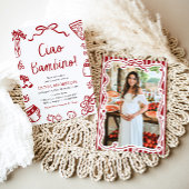 チャオバンビノお洒落ピイタリアンザベビーシャワー 招待状