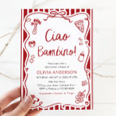 チャオバンビノお洒落ピイタリアンザベビーシャワー 招待状