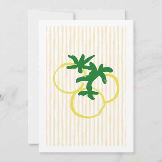 チャオバンビノイエローストライプベビーシャワー 招待状 (裏面)