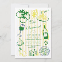 チャオバンビノイエローストライプベビーシャワー