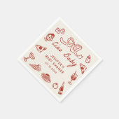 チャオバンビノイタリアンビ図解入りの、写真付きのーベビーシャワー スタンダードカクテルナプキン (角)