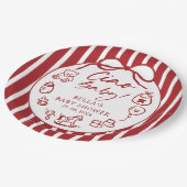 チャオバンビノイタリアンビ図解入りの、写真付きのーベビーシャワー ペーパープレート (アングル)