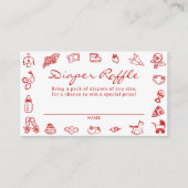 チャオバンビノイタリアンベビーシャワーオムツラッフル エンクロージャーカード (正面)