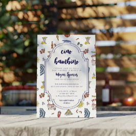 チャオバンビノイタリアンベビーシャワー 招待状