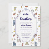 チャオバンビノイタリアンベビーシャワー 招待状 (正面)