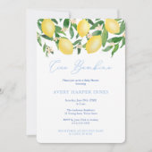 チャオバンビノイタリアンレモンズボーイ赤ちゃんシャワーパーティー 招待状 (正面)