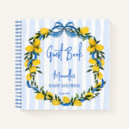 チャオバンビノイタリアンレモン赤ちゃんシャワーゲストブック ノートブック