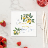 チャオバンビノギリシャ語レモンベビーシャワー スタンダードカクテルナプキン (インサイチュ)