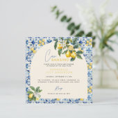 チャオバンビノギリシャ語レモンベビーシャワー 招待状 (スタンド正面)