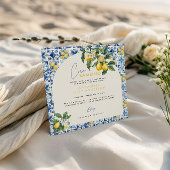 チャオバンビノギリシャ語レモンベビーシャワー 招待状