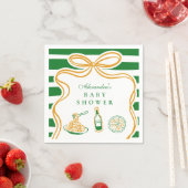 チャオバンビノグリーンイタリアンベビーシャワー スタンダードカクテルナプキン (インサイチュ)