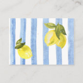 チャオバンビノブルーストライプのレモンおむつラッフル エンクロージャーカード (裏面)