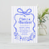 チャオバンビノブルーレモンイタリアンベビーシャワー 招待状 (スタンド正面)
