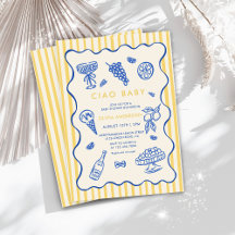 チャオバンビノベビーシャワー招待状