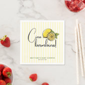 チャオバンビノレモンサマーイタリアンベビーシャワー スタンダードカクテルナプキン (インサイチュ)