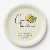 チャオバンビノレモンサマーイタリアンベビーシャワー ペーパープレート (正面)