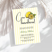 チャオバンビノレモンサマーイタリアンベビーシャワー 招待状