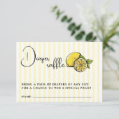 チャオバンビノレモンベビーシャワーおむつラッフル エンクロージャーカード (スタンド正面)