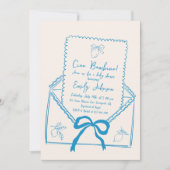 チャオバンビノ手描きレモン赤ちゃんシャワー 招待状 (正面)