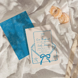 チャオバンビノ手描きレモン赤ちゃんシャワー 招待状