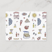 チャオバンビノ | 夏イタリアンの赤ちゃんシャワー エンクロージャーカード (裏面)