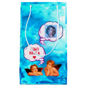 チャオパーソナライズされたベラケルビエンジェル スモールペーパーバッグ (正面)