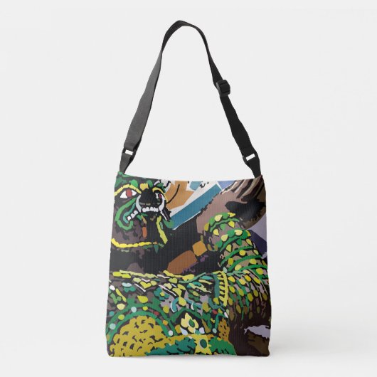 チャオプラヤ川のカラフルタイの文化大国 クロスボディバッグ (裏面)