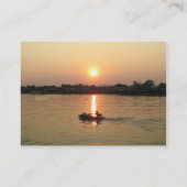チャオプラヤ川の夕日…タイ，アユタヤ 名刺 (裏面)