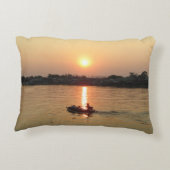チャオプラヤ川サンセット…アユタヤ（タイ） アクセントクッション (裏面)