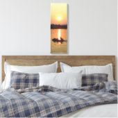 チャオプラヤ川サンセット…アユタヤ(タイ) キャンバスプリント (インサイチュ (寝室))